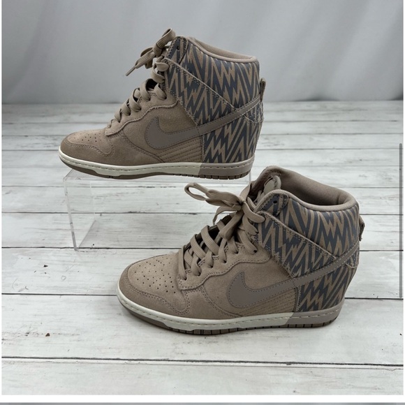 Nike Dunk Sky Hi Lace Up High Top Wedge Sneakers in “Zebra Print” (2013) - Picture 6 of 15